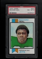 1973 Topps #443  Richard Neal   PSA 8 NM-MT    NEW YORK JETS